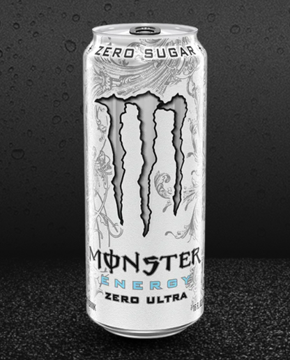 Monster Energy Zero Ultra, Sugar Free Energy Drink, 16 Ounce | Pack of 15