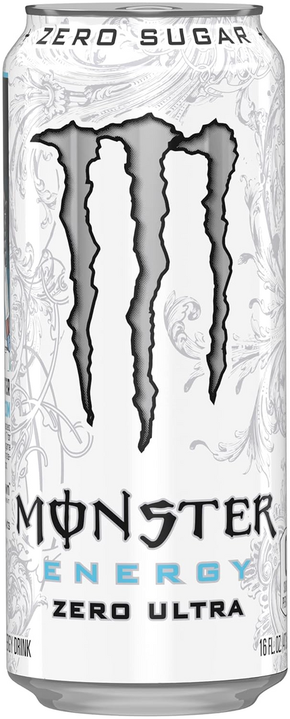 Monster Energy Zero Ultra, Sugar Free Energy Drink, 16 Ounce | Pack of 15